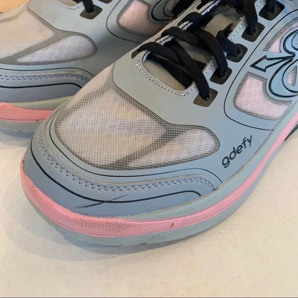 gdefy Pink and Grey & Black Lace‎ Up Shoes Size 9.5